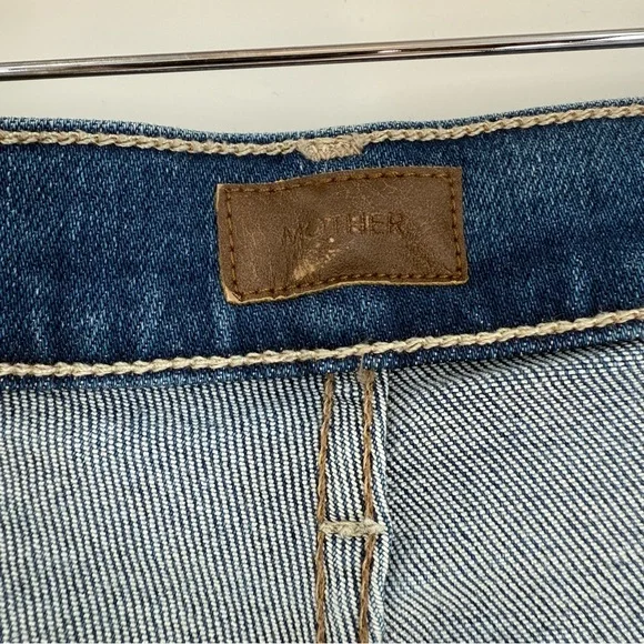 NWT MOTHER The Insider Crop Step Fray Work Hard Play Hard Size 26 - Picture 7 of 14